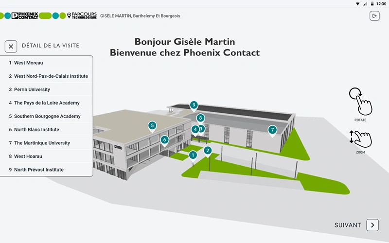 Vue 3D des bâtiments de Phoenix Contact France